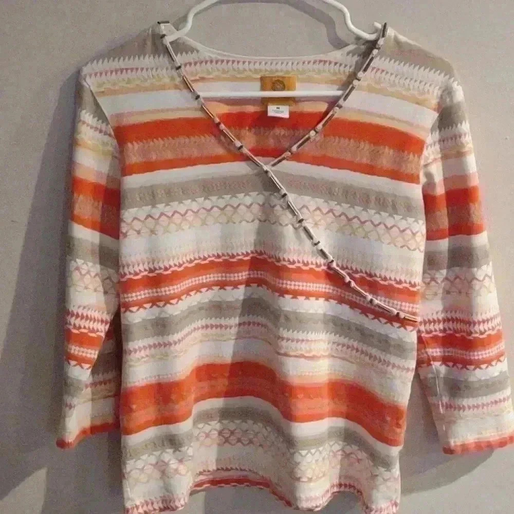 Ruby Rd. Top Aztec Print Size Medium - image 1